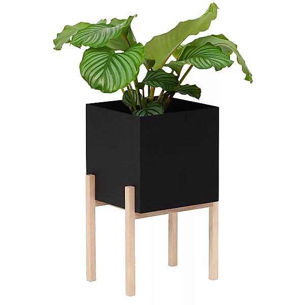 DesignHouseStockholm - Botanic Pedestal Pflanzentopf - schwarz/pulverbeschi günstig online kaufen
