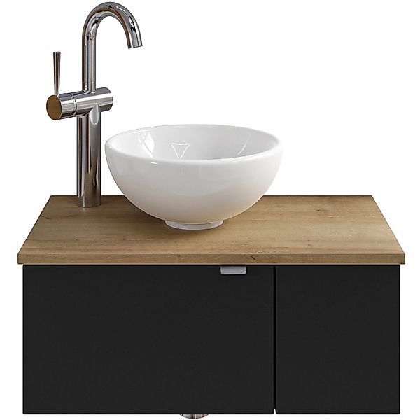 Pelipal Einzelwaschtisch Serie 6915 61 cm Schwarz mit Softclose günstig online kaufen