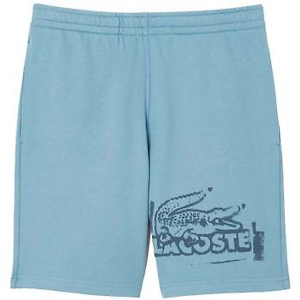 Lacoste  Shorts Graphic Cotton Fleece Shorts Blue günstig online kaufen