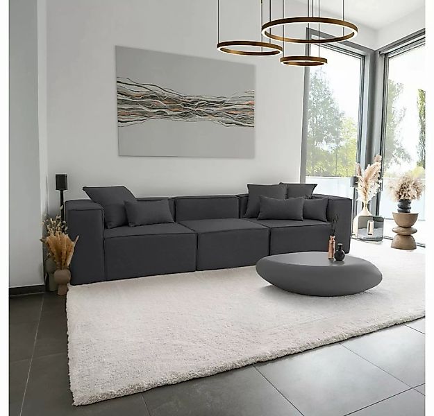 HOME DELUXE Sofa Modulares Sofa VERONA M, 327 x 68 x 119 cm 4 Teile, Ecksof günstig online kaufen