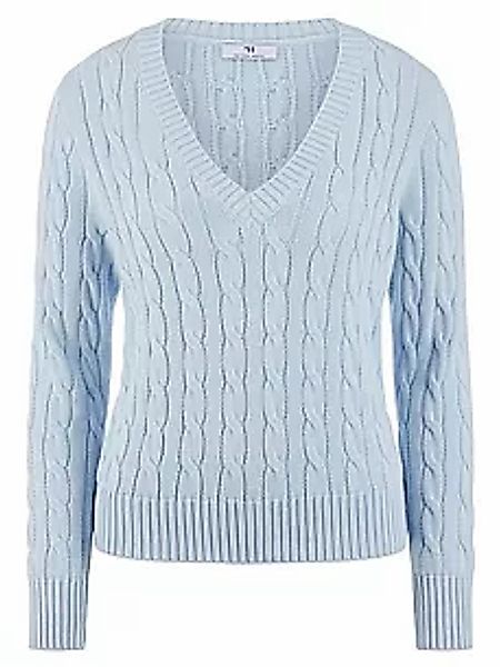V-Pullover Peter Hahn blau günstig online kaufen