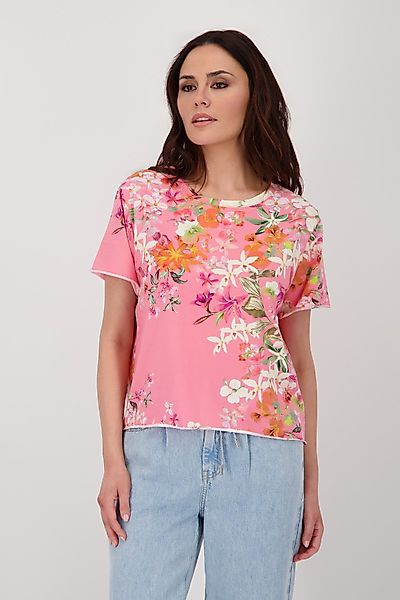 Monari Rundhalsshirt, mit Blumenprint günstig online kaufen