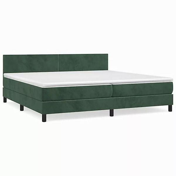 vidaXL Boxspringbett mit Matratze Dunkelgrün 200x200 cm Samt1389890 günstig online kaufen