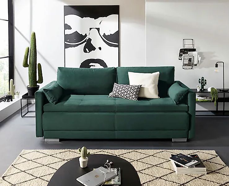 OTTO home Schlafsofa »Berlin« mit Boxspringaufbau, Bettfunktion & Bettkaste günstig online kaufen
