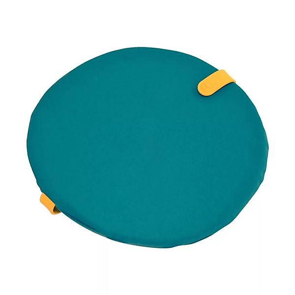 Fermob - Color Mix Sitzkissen Ø40cm - goablau/Dralon®-Acrylfasern/Ø 40cm/UV günstig online kaufen