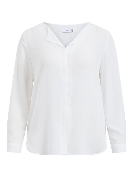 VILA Petite - V-ausschnitt- Hemd Damen White günstig online kaufen