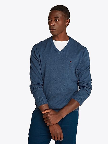 Tommy Hilfiger Strickpullover ESSENTIAL COTTON V NECK mit V-Ausschnitt und günstig online kaufen