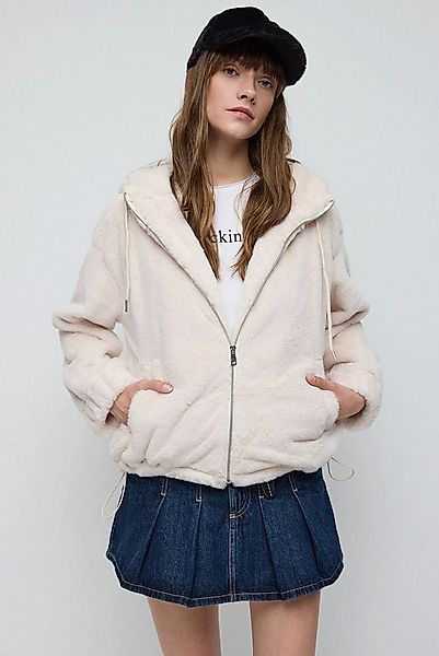 No Matter What Windbreaker Ecru Reißverschluss-Fleecejacke günstig online kaufen