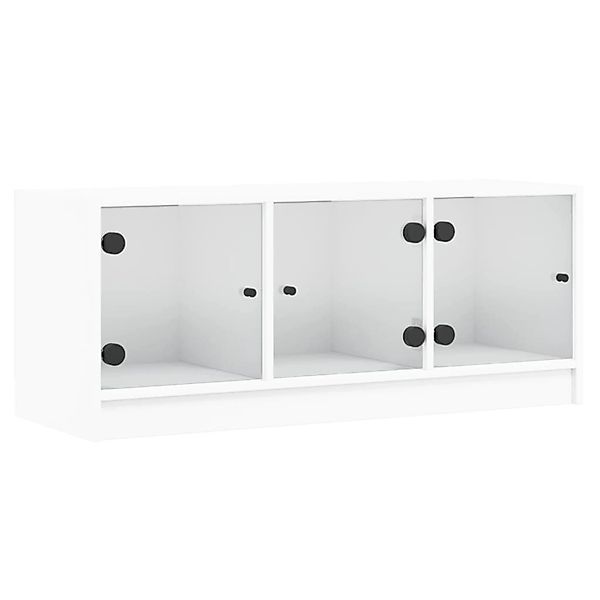 vidaXL TV-Schrank mit Glastüren Weiß 102x37x42 cm 836406 günstig online kaufen