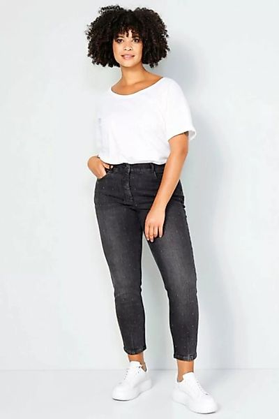 Angel of Style Regular-fit-Jeans 7/8-Jeans Slim Fit Strass-Details 5-Pocket günstig online kaufen