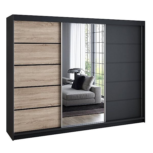 A&J MöbelLand GmbH Schiebetürenschrank VILUNO mit 4 Schubladen und Spiegel günstig online kaufen