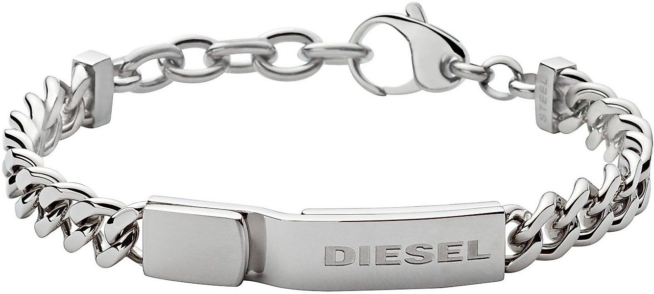 Diesel Armband Schmuck Edelstahl Armschmuck Panzerkette ID Armband Stacked günstig online kaufen