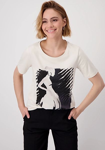 Monari T-Shirt "Shirt Lackdruck" mit Frontprint günstig online kaufen