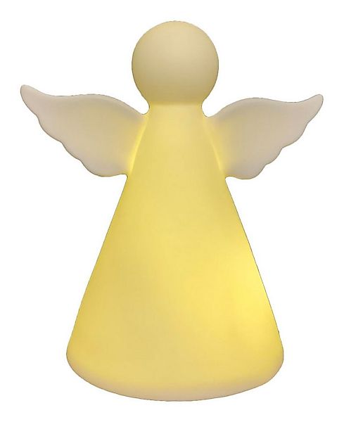 finehomegarden Engelfigur Engel mit LED mit Timer Porzellan weiß H12cm+H18c günstig online kaufen