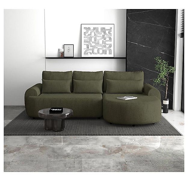 Beautysofa Ecksofa OLIVIO, Ecke gepolstert beige, mit Relaxfunktion, mit Be günstig online kaufen