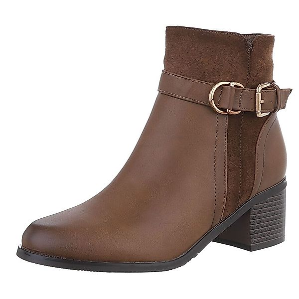 Ital-Design Damen Elegant Stiefelette (88489312) Blockabsatz günstig online kaufen