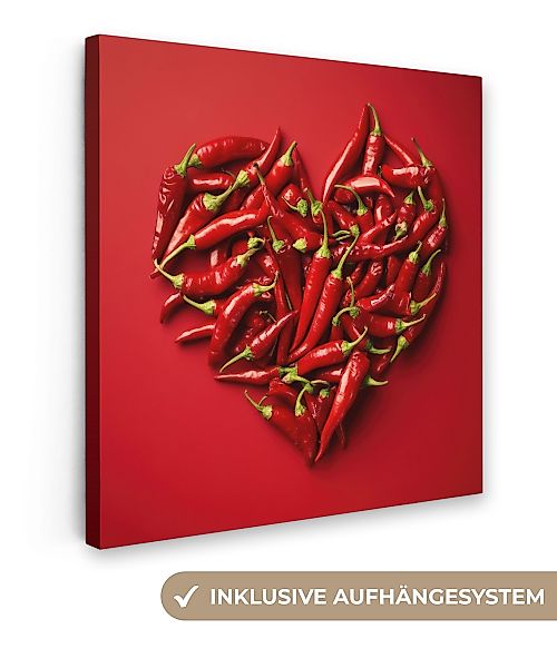 OneMillionCanvasses® Leinwandbild Paprika - Rot - günstig online kaufen