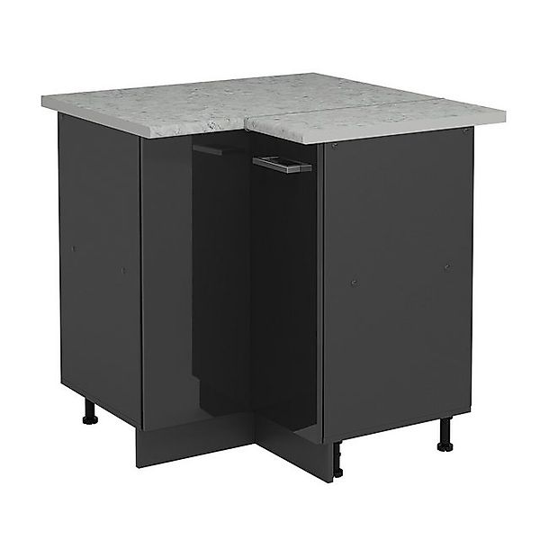 Vicco Eckunterschrank R-Line, Anthrazit Hochglanz/Anthrazit, 75.6 cm AP Mar günstig online kaufen