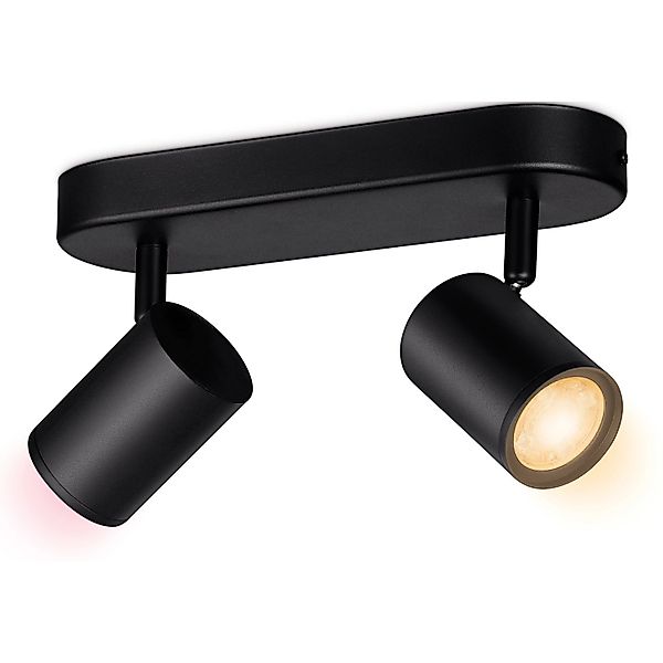 WIZ LED-Deckenleuchte Imageo 2er-Spot Tunable White & Color 690 lm Schwarz günstig online kaufen