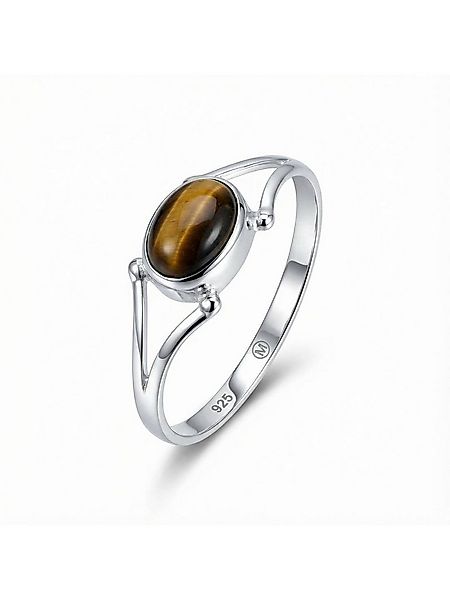 mantraroma Silberring TEKILI oval aus 925 Silber mit Tigerauge (Ring mit Sc günstig online kaufen