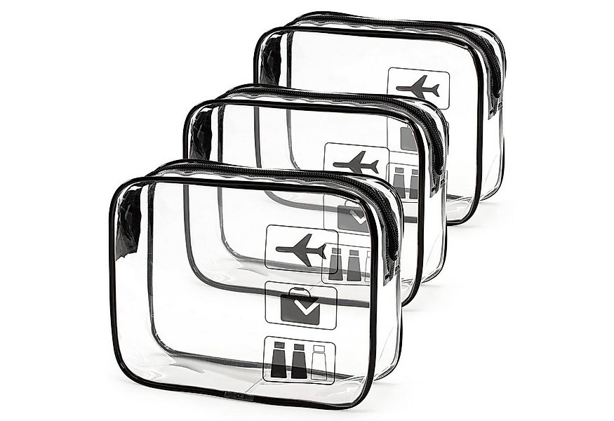 FOUORTUNATE-BEE Kulturbeutel 1 Liter Beutel Flugzeug Handgepäck (3 Stück) ( günstig online kaufen