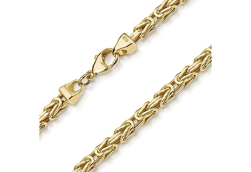 Materia Goldkette Herren breit 5mm Königskette K52, Sterlingsilber, vergold günstig online kaufen