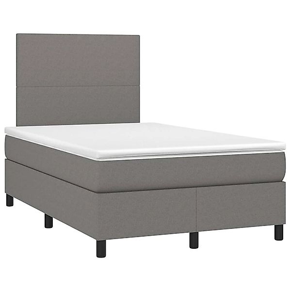 vidaXL Boxspringbett mit Matratze & LED Dunkelgrau 120x190 cm Stoff 3270184 günstig online kaufen