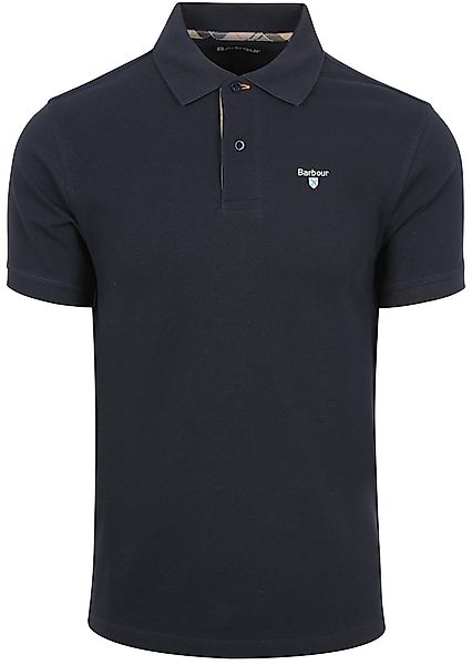 Barbour Tartan Pique Poloshirt Navy - Größe L günstig online kaufen