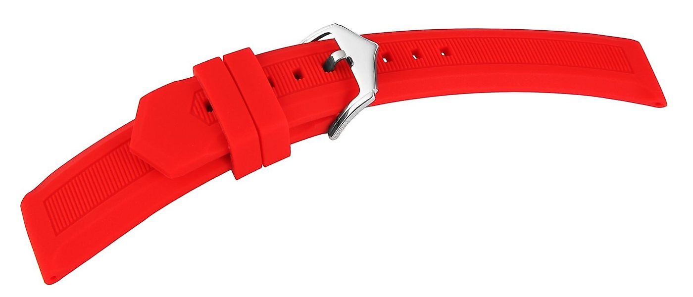 Engelhardt Uhrenarmband MB0081 Silikon-Uhrenarmband, rot, Dornschließe, 12 günstig online kaufen