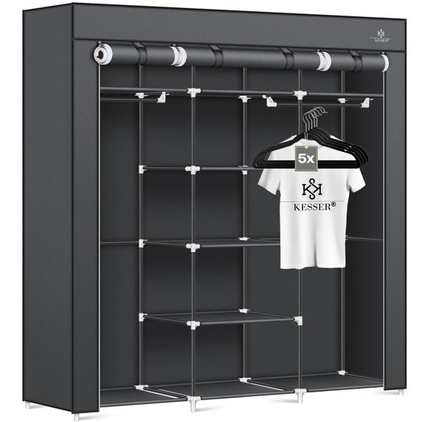 KESSER Kleiderschrank Stoffschrank Stabil mit Kleiderstange günstig online kaufen