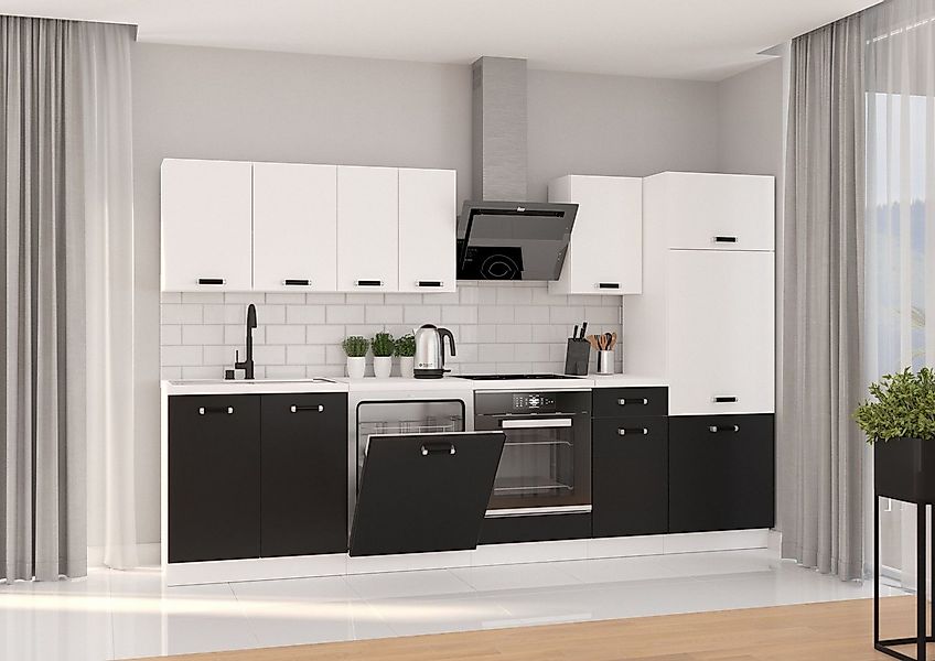 Küchen-Preisbombe Küchenzeile Omega XL 300 cm Küchenblock Einbauküche Singl günstig online kaufen