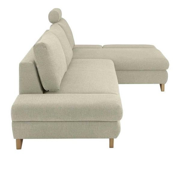 Ausklappbares Sofa Skandi Stil mit Steck Kopfstütze verstellbaren Armlehnen günstig online kaufen