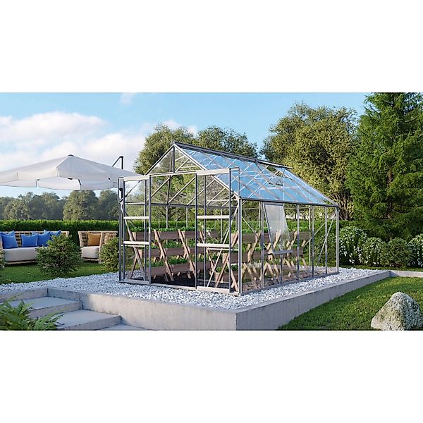 Vitavia Gewächshaus Meridian 9900 Alu 9,9 m² inkl. Fundament günstig online kaufen