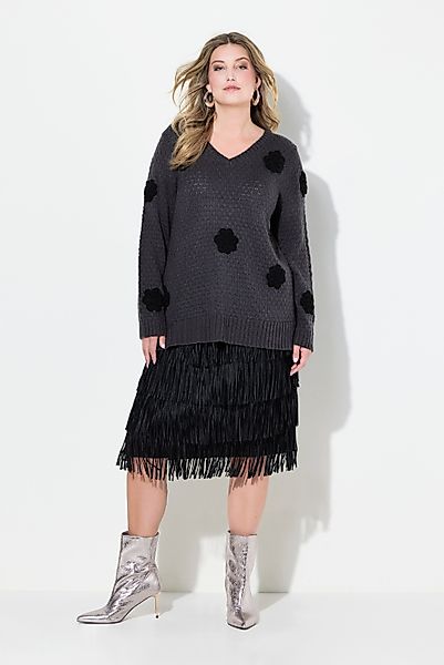 MIAMODA Strickpullover Pullover Classic Fit 3D günstig online kaufen