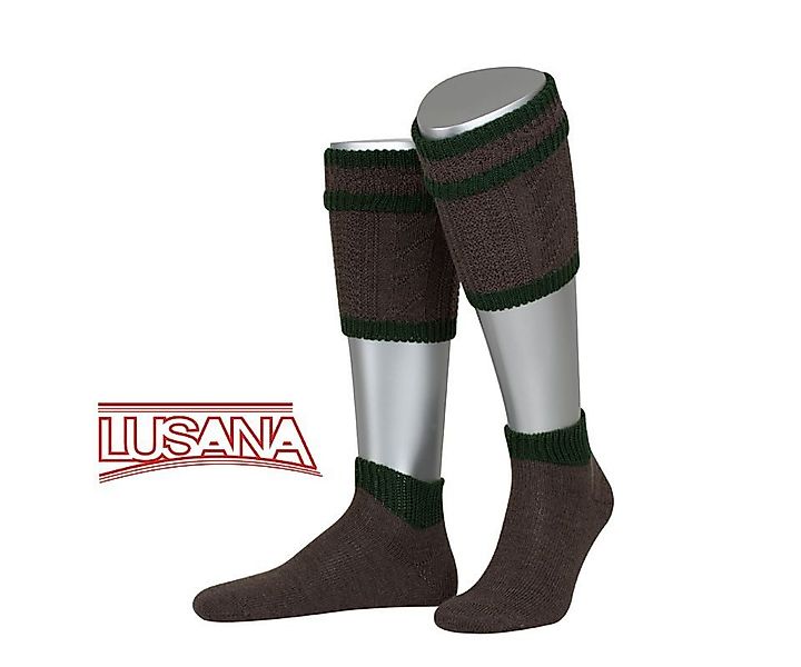 Lusana Trachtensocken 2-teiliges Loferl-Set - braun/tanne günstig online kaufen