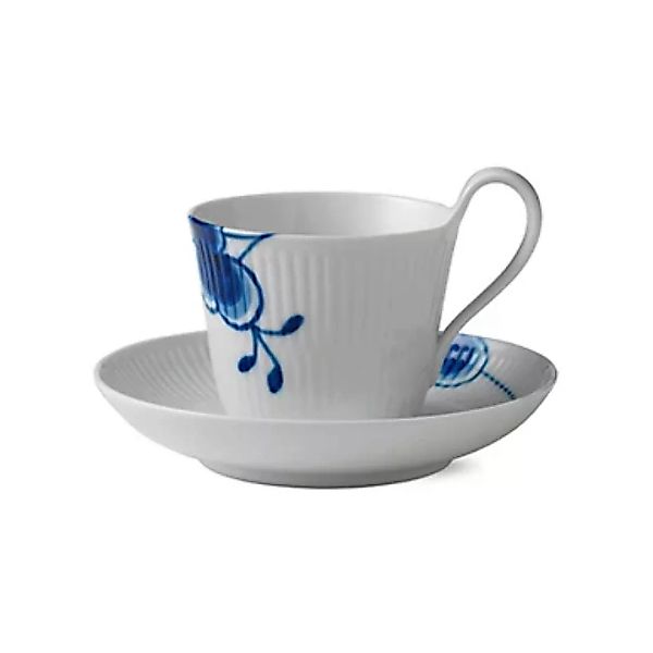 Blue Fluted Mega Teetasse mit hohem Henkel 25cl günstig online kaufen