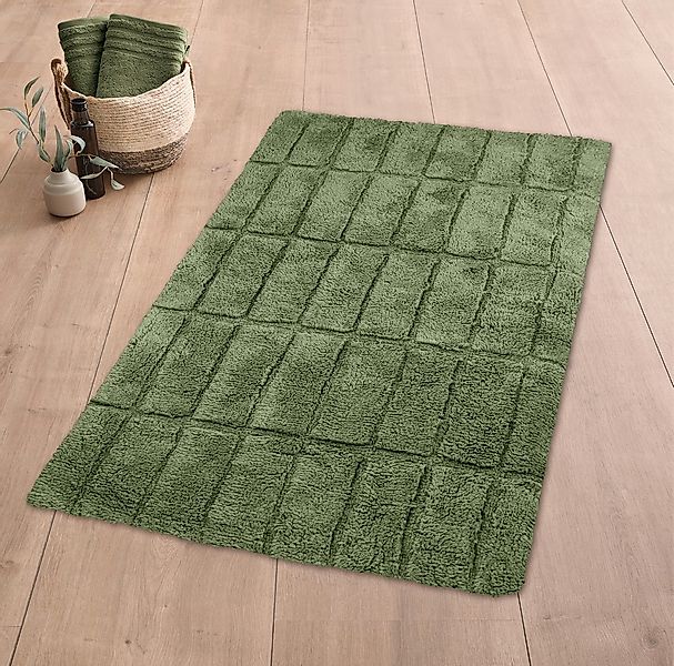 Kleine Wolke Badematte »Tiles« Höhe 13 mm rutschhemmend beschichtet fußbode günstig online kaufen