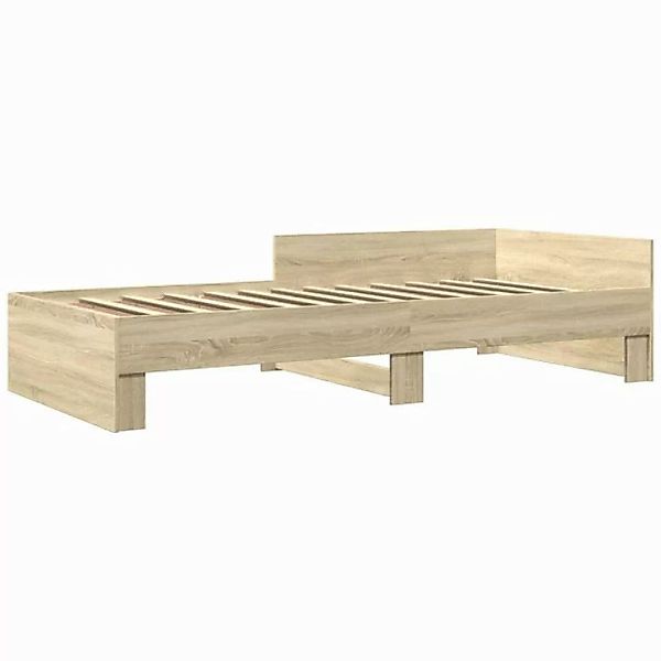 vidaXL Bett, Bettgestell ohne Matratze Sonoma-Eiche 100x200 cm Holzwerkstof günstig online kaufen