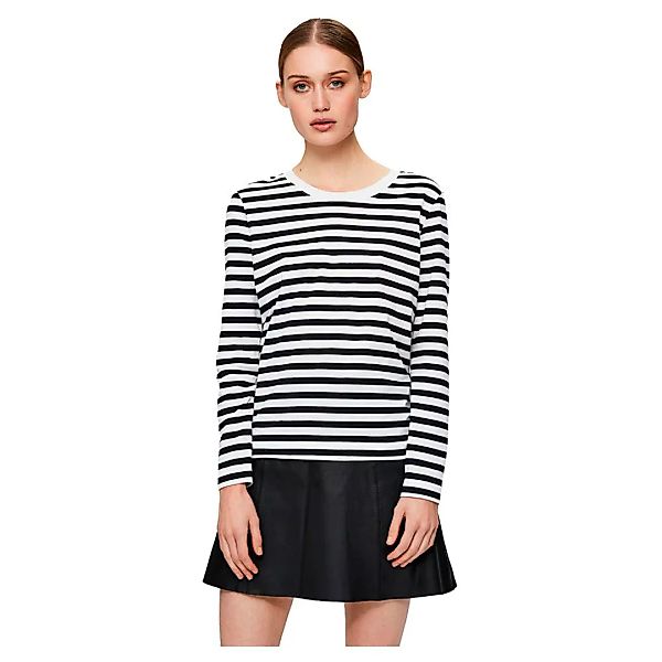Selected Standard Stripe Langarm-t-shirt 2XL Black / Stripes Snow White günstig online kaufen