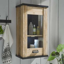 Landhaus Oberschrank Küche mit Glastür 50 cm breit - 90 cm hoch günstig online kaufen