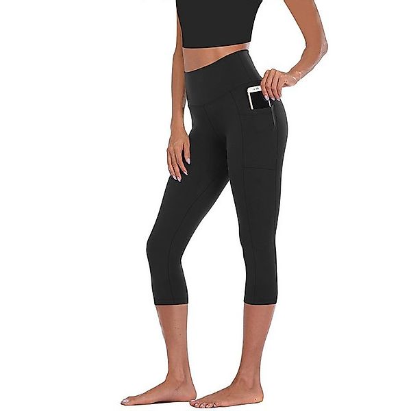 Blusmart 7/8-Leggings Damen-Yoga-Caprihose mit hoher Taille und Taschen (Sp günstig online kaufen