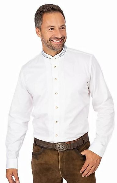 Almsach Trachtenhemd Stehkragenhemd JAKOB weiß jeans (Slim Fit) günstig online kaufen