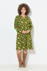Ulla Popken Midikleid Jerseykleid Blüten A-Linie günstig online kaufen