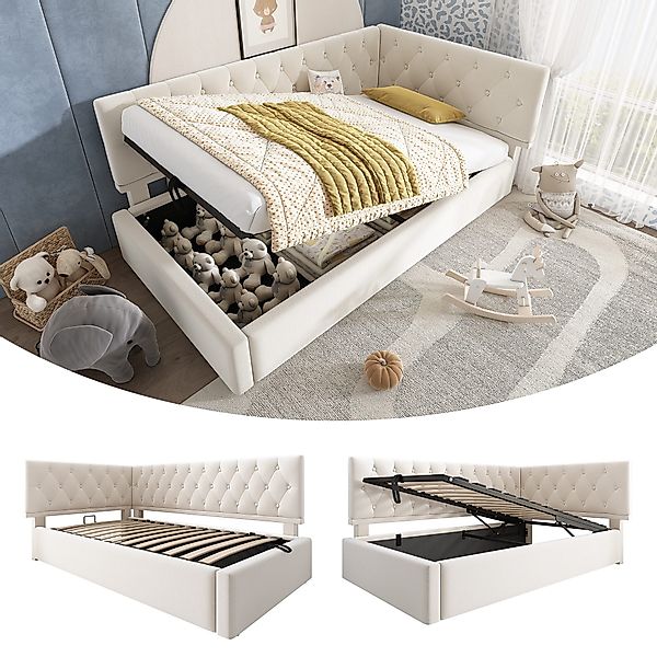 STILVORA Polsterbett 90x200 mit Matratze,schlafsofa mit günstig online kaufen