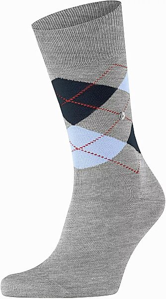 Burlington Manchester Socken Kariert Grau 3615 - Größe 40-46 günstig online kaufen