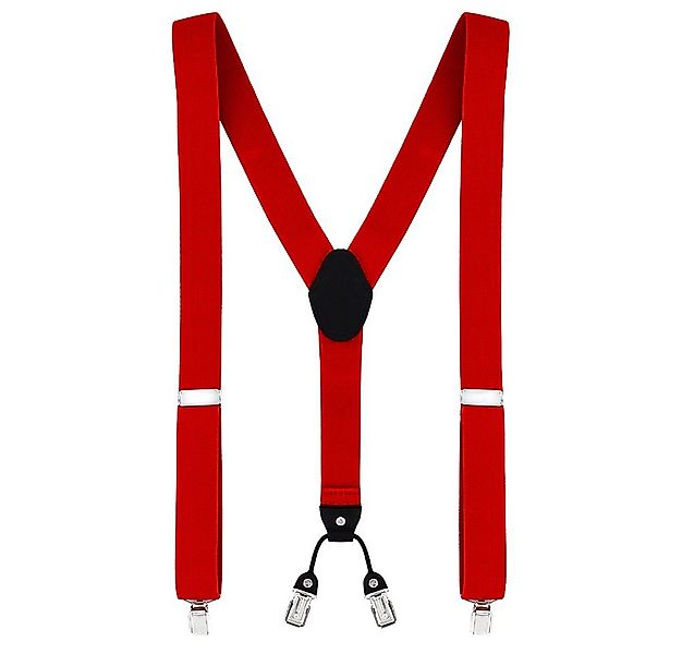 DonDon Hosenträger DonDon® Herren Hosenträger breit 4 Clips mit Leder in Y- günstig online kaufen