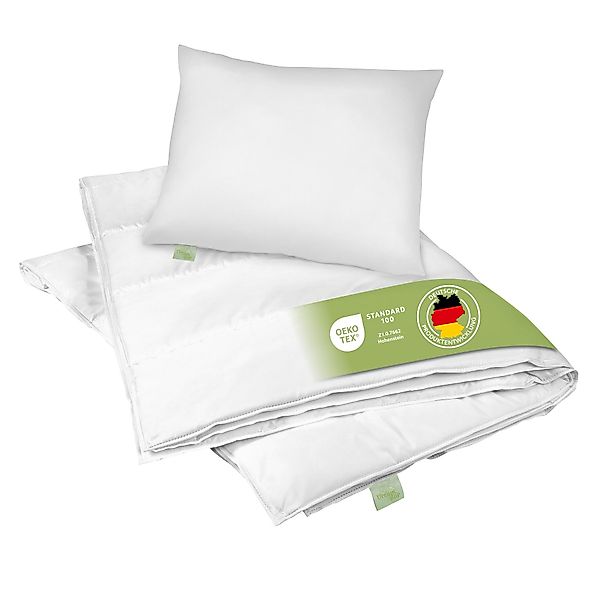 Dreamstar Microfaserbettdecke + Kopfkissen Eco Bettwaren-Set günstig online kaufen