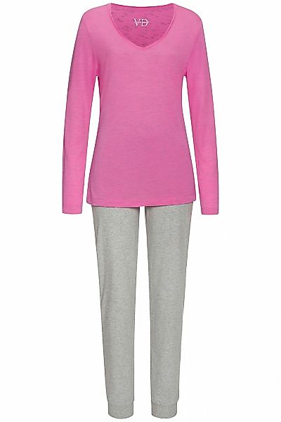 Vivance Dreams Pyjama, (2 tlg.), mit schönem Melangeeffekt günstig online kaufen