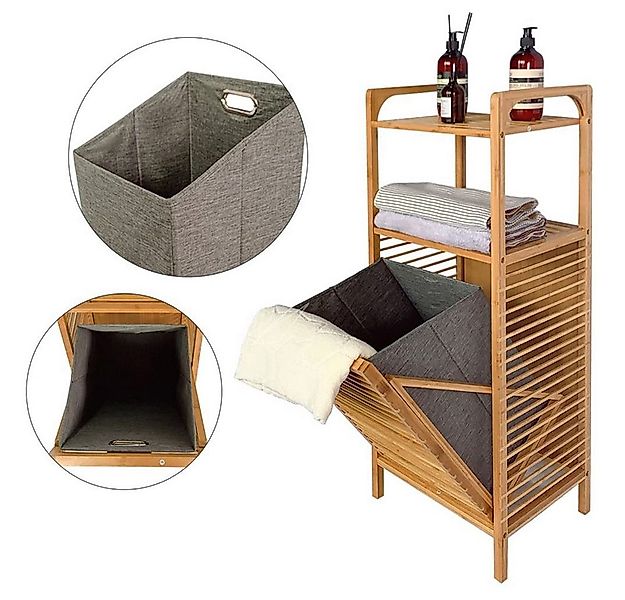 little dove Wäschekorb Badregal mit Abnehmbarem Wäschekorb, Badezimmerregal günstig online kaufen