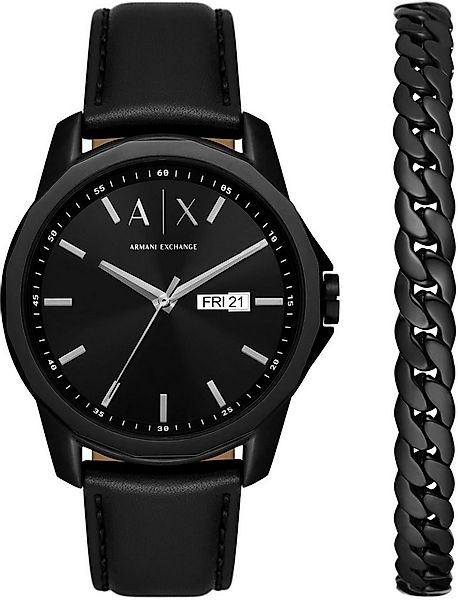 ARMANI EXCHANGE Quarzuhr AX7147SET, (Set, 2-tlg., mit Schmuckarmband), Armb günstig online kaufen